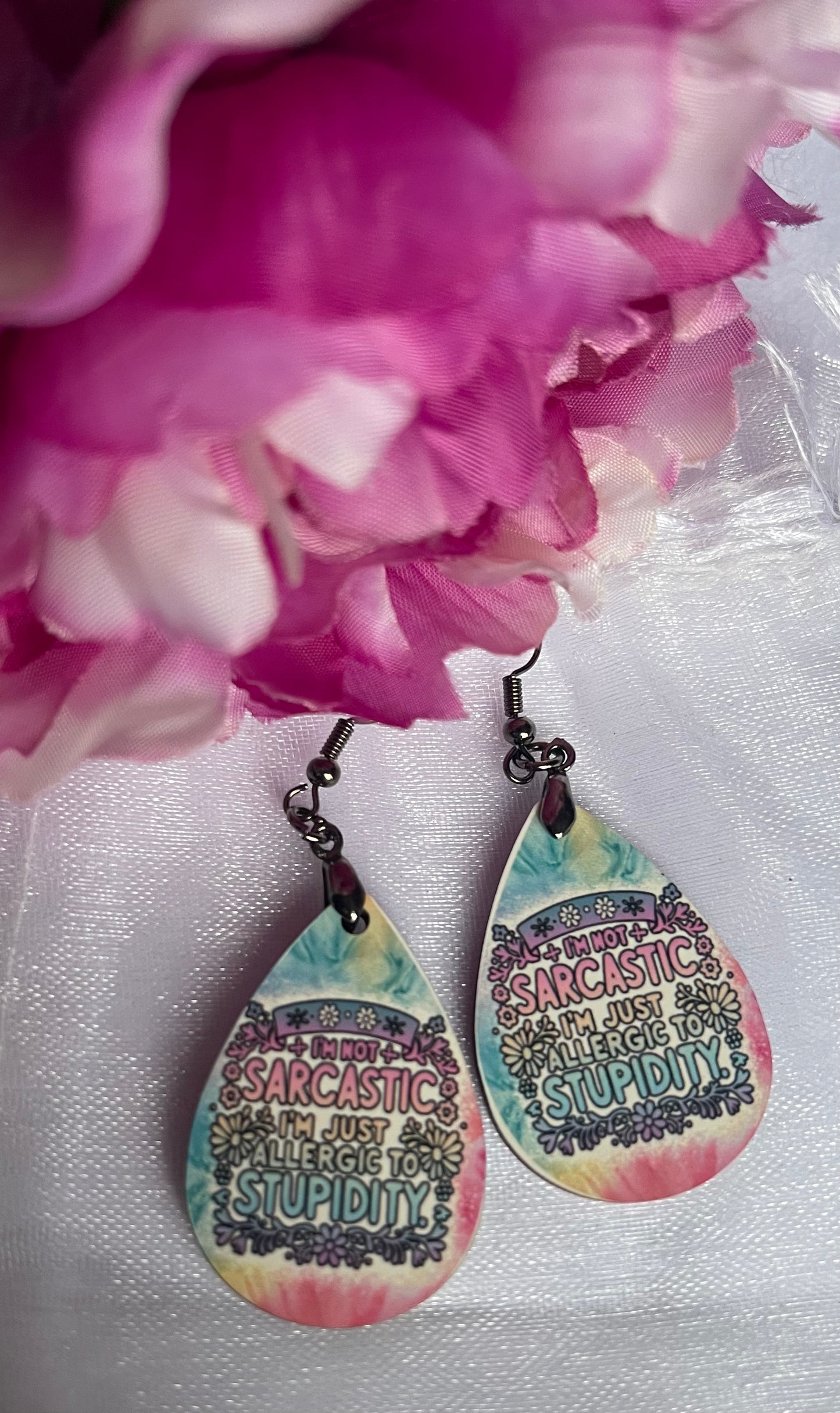 I’m not sarcastic earrings