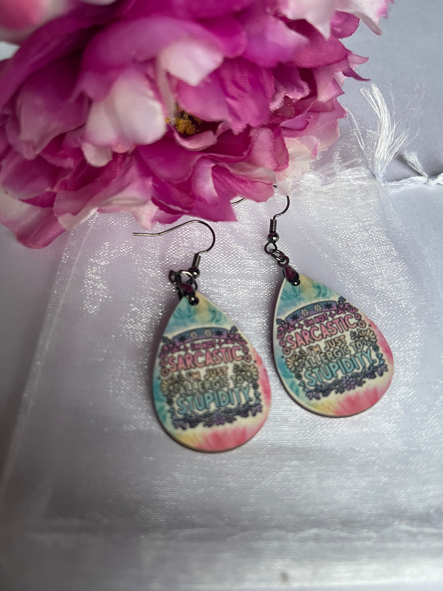 I’m not sarcastic earrings